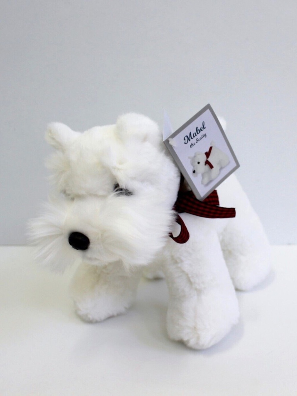 Aurora Mabel the White Scotty Puppy Dog Plush Stuffed Animal 10" NEW
